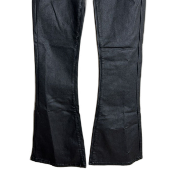 Edikted Luna Faux Leather Flare Jeans size medium ladies cool retro - Picture 5 of 14